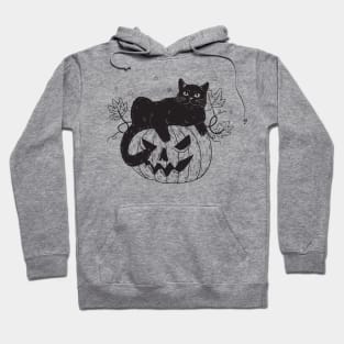 Halloween Pumpkin Cat Hoodie